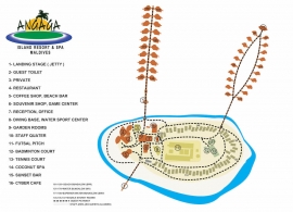 Angaga island resort - mapa resortu