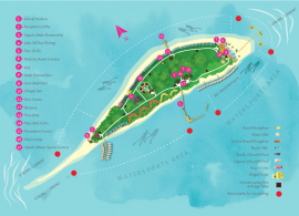Dhigali Maldives - mapa resortu