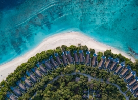 Furaveri island resort - letecký pohled na vily