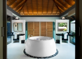 JA Manafaru - jednoložnicový suite s bazénem, koupelna
