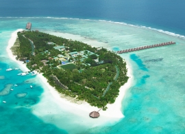 Meeru island resort - letecký pohled