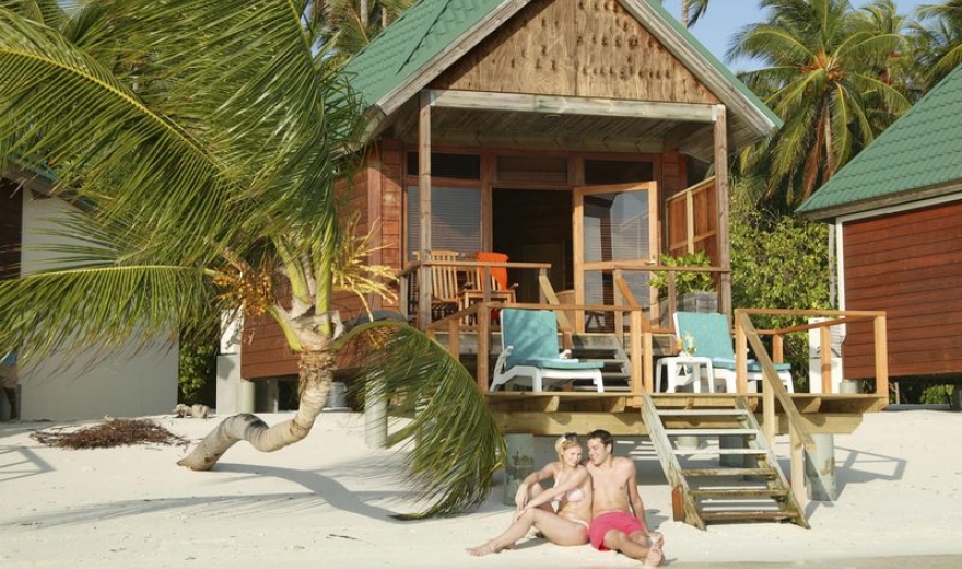 Plážový bungalov Maledivy
