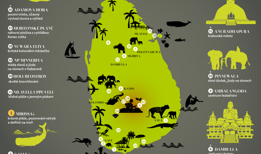 Srí Lanka Mapa